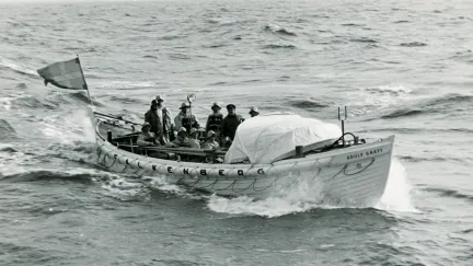 Gammal räddningsbåt Adolf Bratt Falkenberg